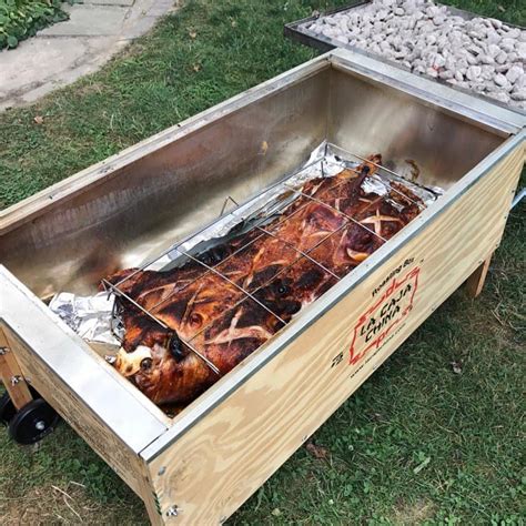 electric chinese box pig roaster|caja China style roasting box.